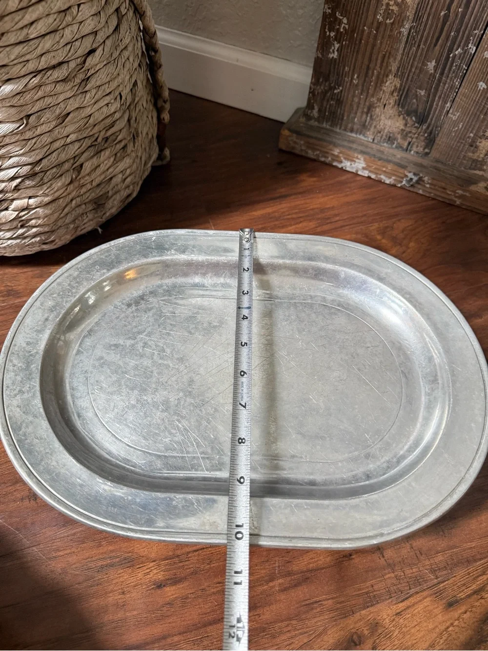 Vintage Wilton Columbia PA Cast Aluminum Oval Serving Platter 1972 USA RWP
